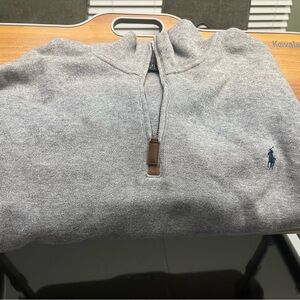 Polo by Ralph Lauren Gray Half-Zip Sweater for Men - 3XB